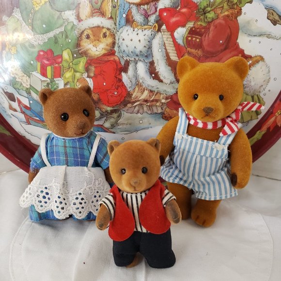 FINALE PRICE ❤ Vintage Calico Critters 3 Bears Family Original Clothing ❤ - Picture 1 of 1